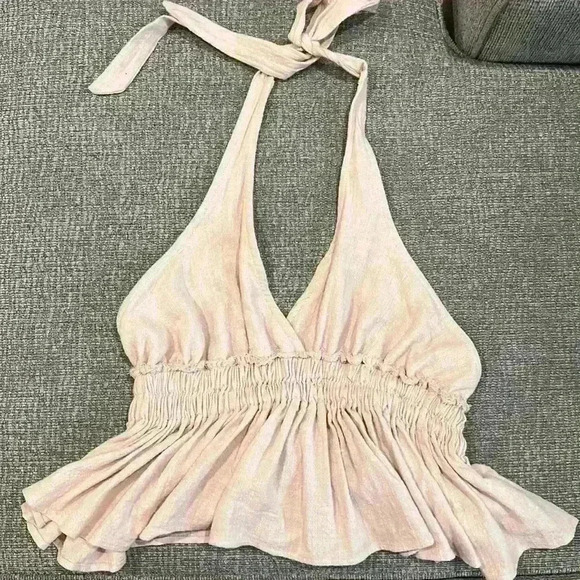 Ocean Drive Light Pink Halter Top - Picture 2 of 6